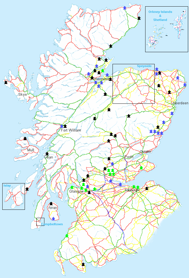 Scotch Distillery Map
